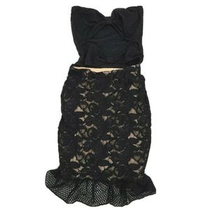 Nightcap Clothing Bowtie Front Mini Dress Lace